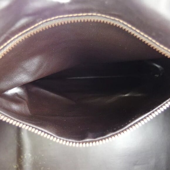 CELINE Boston bag macadam beige PVC ?~ leather Authentic USED T18267 - Picture 9 of 9